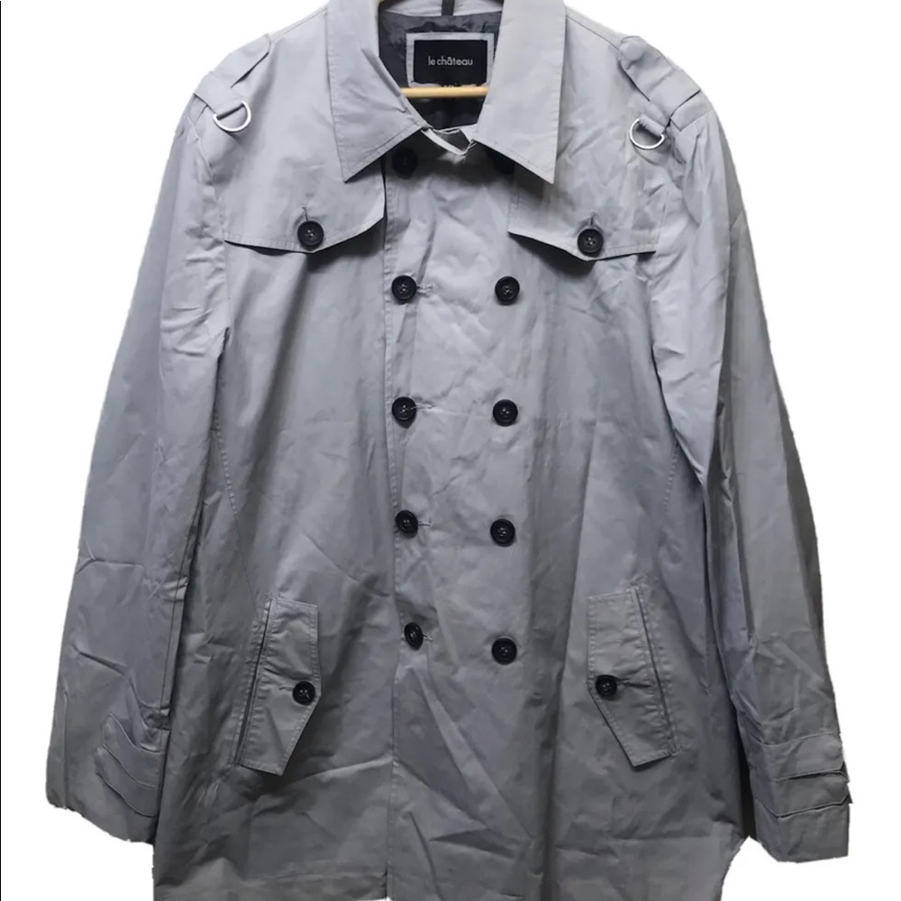 Le Chateau Men’s Beige Double Breasted Trench Coat XL